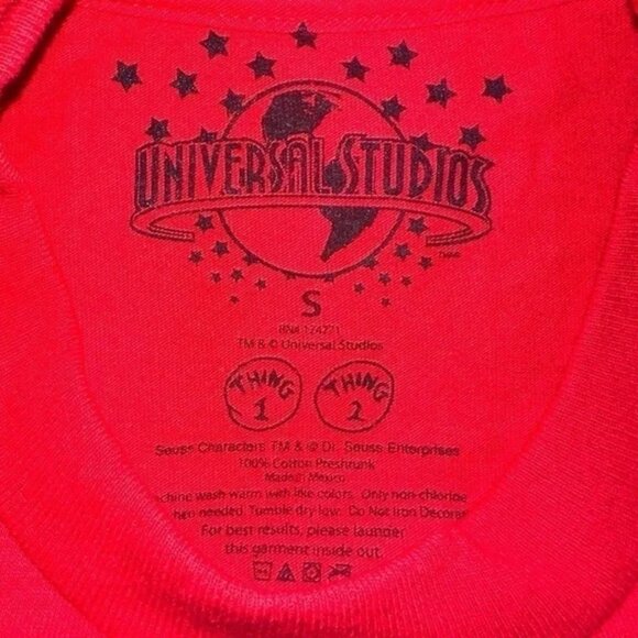 Universal Studios Thing 1 Red Cat in the Hat Adult Size S Cotton - Picture 3 of 3